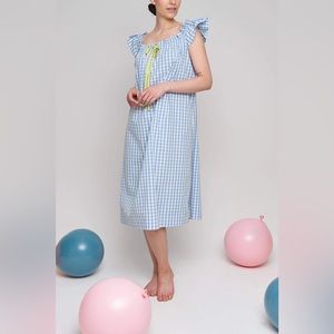 Eliza Faulkner- The Sleep Shirt in Blue Gingham